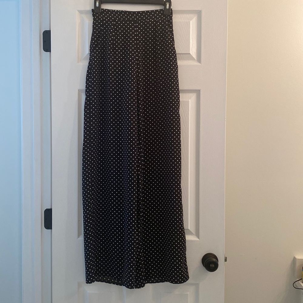 Miami, size XS, black polka dot wide leg pants